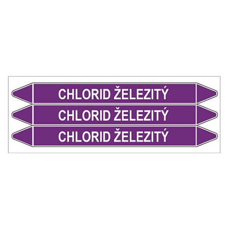 Značení potrubí, chlorid železitý,3 ks, 355 × 37 mm